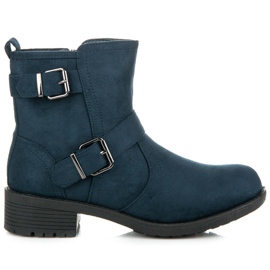 Vices Bottes avec une boucle décorative bleu