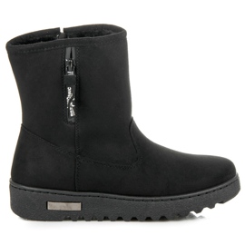 Super Me Bottes de neige fermées par une fermeture éclair le noir