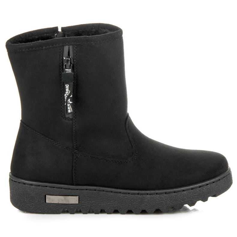 Super Me Bottes de neige fermées par une fermeture éclair le noir