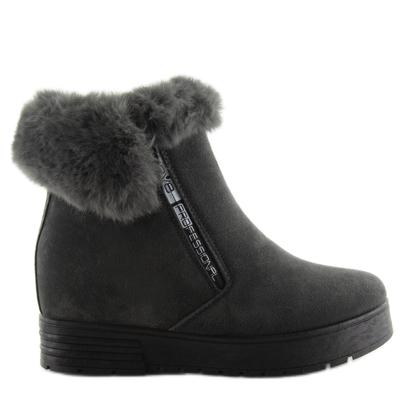 Bottes compensées grises XY-299 grises