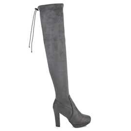 Vices Cuissardes en daim gris foncé