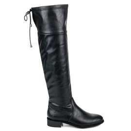 Yes Mile Bottes plates à enfiler le noir