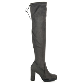Vices Cuissardes en daim gris