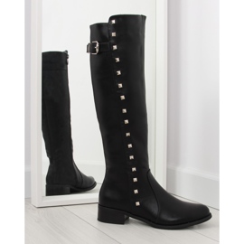 Bottes cavalières à clous noir PE115P noir