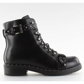 Bottes noires à clous ae82p noir cuivre