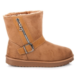 Bottes de neige avec boucle brun