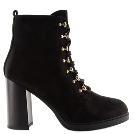 Bottines à Lacets 0-195 Noir le noir