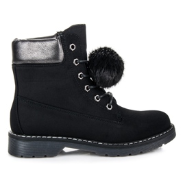 Bestelle Trappeurs à pompon amovible noir