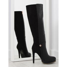 Bottes plateforme noires JU860 noires