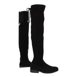 Cuissardes noires à tige flexible