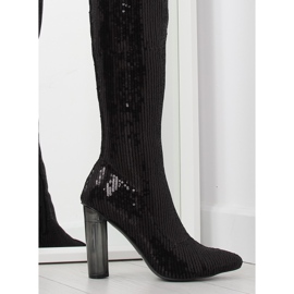Cuissardes à sequins noirs AE55P noir le noir