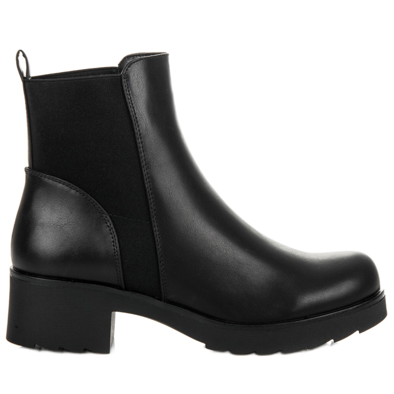 Groto Gogo Bottines Chelsea noires sur la plateforme le noir