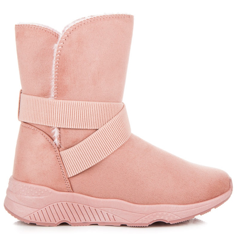Bottes de neige rose