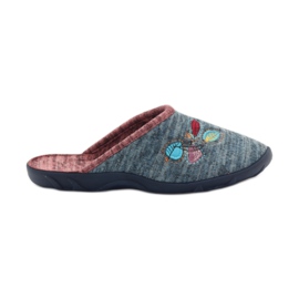 Befado chaussures pour femmes pantoufles 235d151 pantoufles brun bleu Befado chaussures pour femmes pantoufles 235d151 pantoufles brun bleu