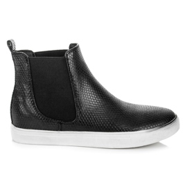 Mckeylor Baskets montantes à imprimé serpent le noir