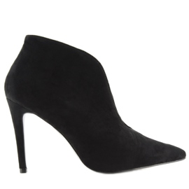 Talons hauts couverts Zy103 noirs avec une coupe le noir