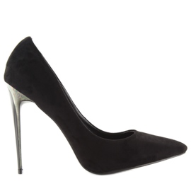 Escarpins Sur Daim Noir 66-29 le noir