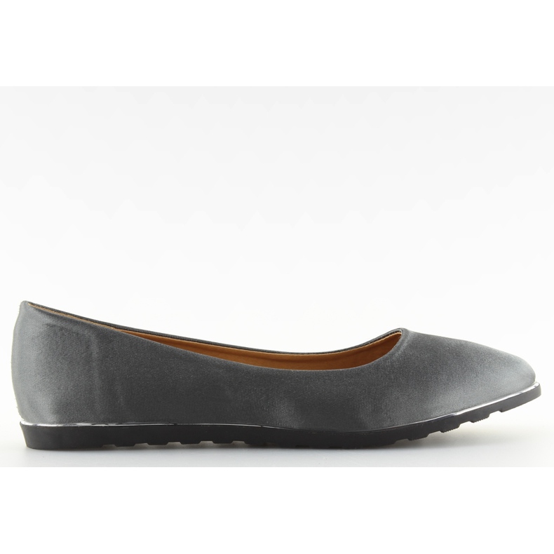 Ballerines en satin gris A8621 gris