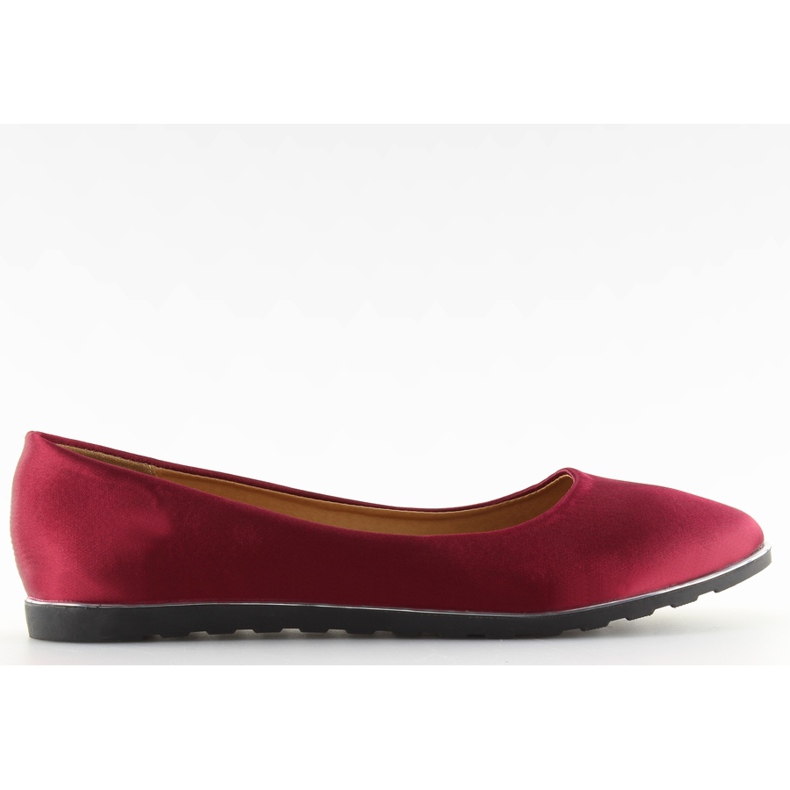 Ballerines satin bordeaux A8621 rouge
