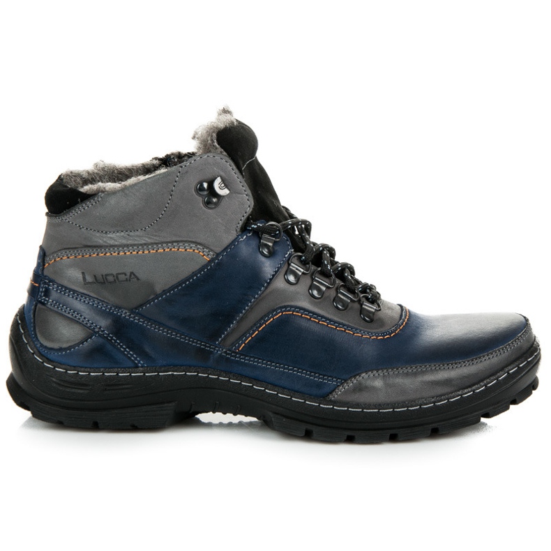 Lucca Trappeurs chauds pour hommes gris bleu