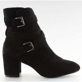 Bottes noires à talons larges CL62 noir
