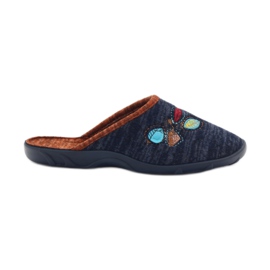 Befado chaussures pour femmes pantoufles 235d153 pantoufles brun bleu marin Befado chaussures pour femmes pantoufles 235d153 pantoufles brun bleu marin