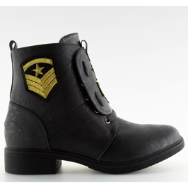 Bottes de travail avec des taches noir H-4 noir le noir