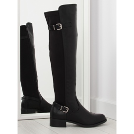 Boots noires à tige souple le noir