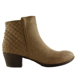 Bottines a Talon 889-11 chameau brun