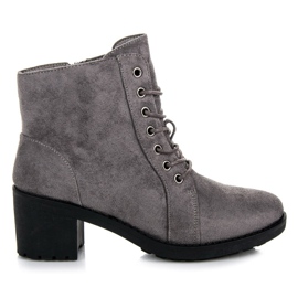 Vices Travailleurs à talons en daim gris