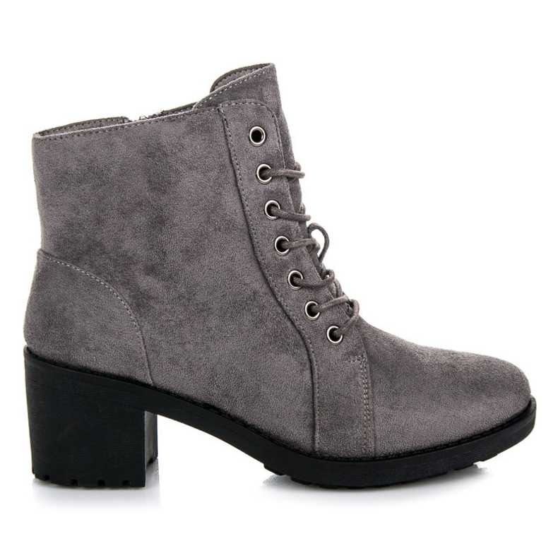 Vices Travailleurs à talons en daim gris