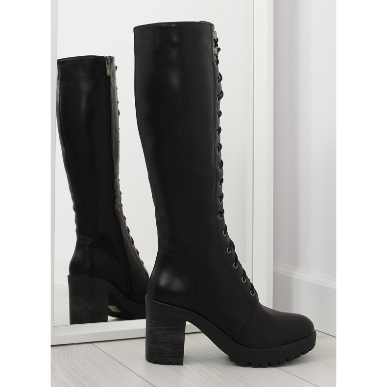 Bottines noires à lacets AE80P noir le noir