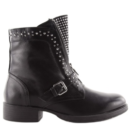 Bottes noires à clous TE1705-5 noir