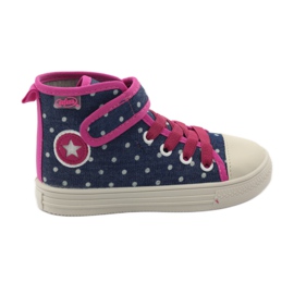 Chaussures, baskets, pantoufles pour enfants Befado 426x002 bleu marine rose blanc