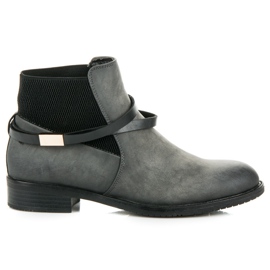Vinceza Bottines Jodhpur basses noir gris