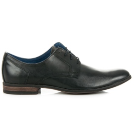 Chaussures en cuir LUCCA bleu marine