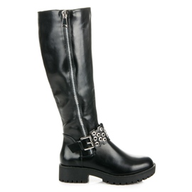 Seastar Bottes rock femme noir