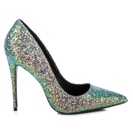 Escarpins pailletés Vices vert