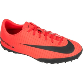Nike Mercurial Vapor Xi Tf Jr 831949-616 chaussures de football multicolore rouge