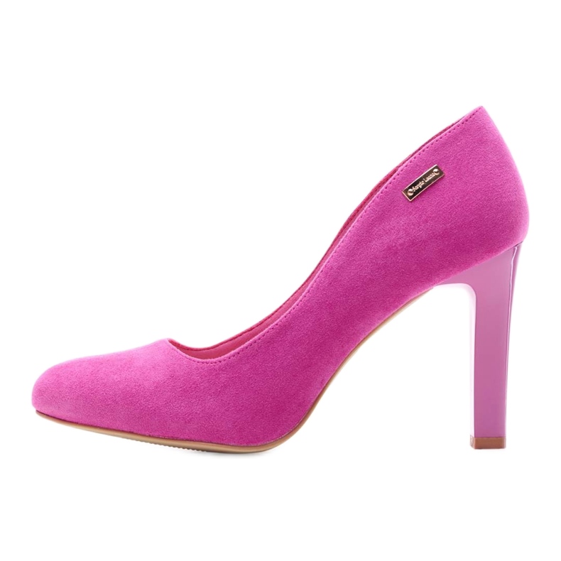 Sergio Leone Escarpins daim 1457 fuchsia rose multicolore