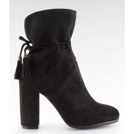 Bottines noires à talons larges 1318 noir le noir Bottines noires à talons larges 1318 noir le noir