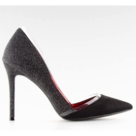 Escarpins en brocart noir 5127 noir le noir gris