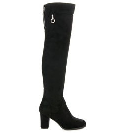 Seastar Bottes en daim sur le poteau le noir