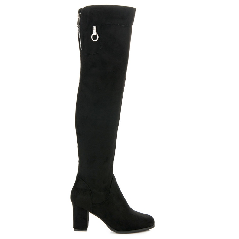Seastar Bottes en daim sur le poteau le noir