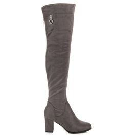 Seastar Bottes en daim sur le poteau gris