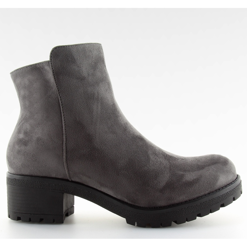 Bottes femme grises à talons larges Bottes femme grises à talons larges