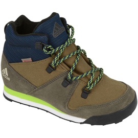 Chaussures Adidas Climawarm Snowpitch K bleu marin vert gris Chaussures Adidas Climawarm Snowpitch K bleu marin vert gris