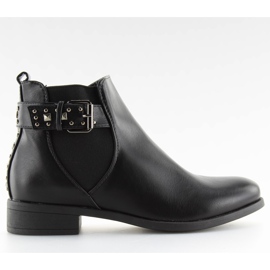 Bottines Chelsea noires à clous noirs C532 noir le noir