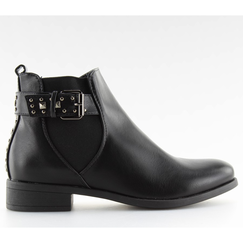 Bottines Chelsea noires à clous noirs C532 noir le noir