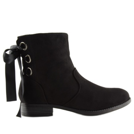 Bottes Sur Talon Plat Noir 3741 le noir